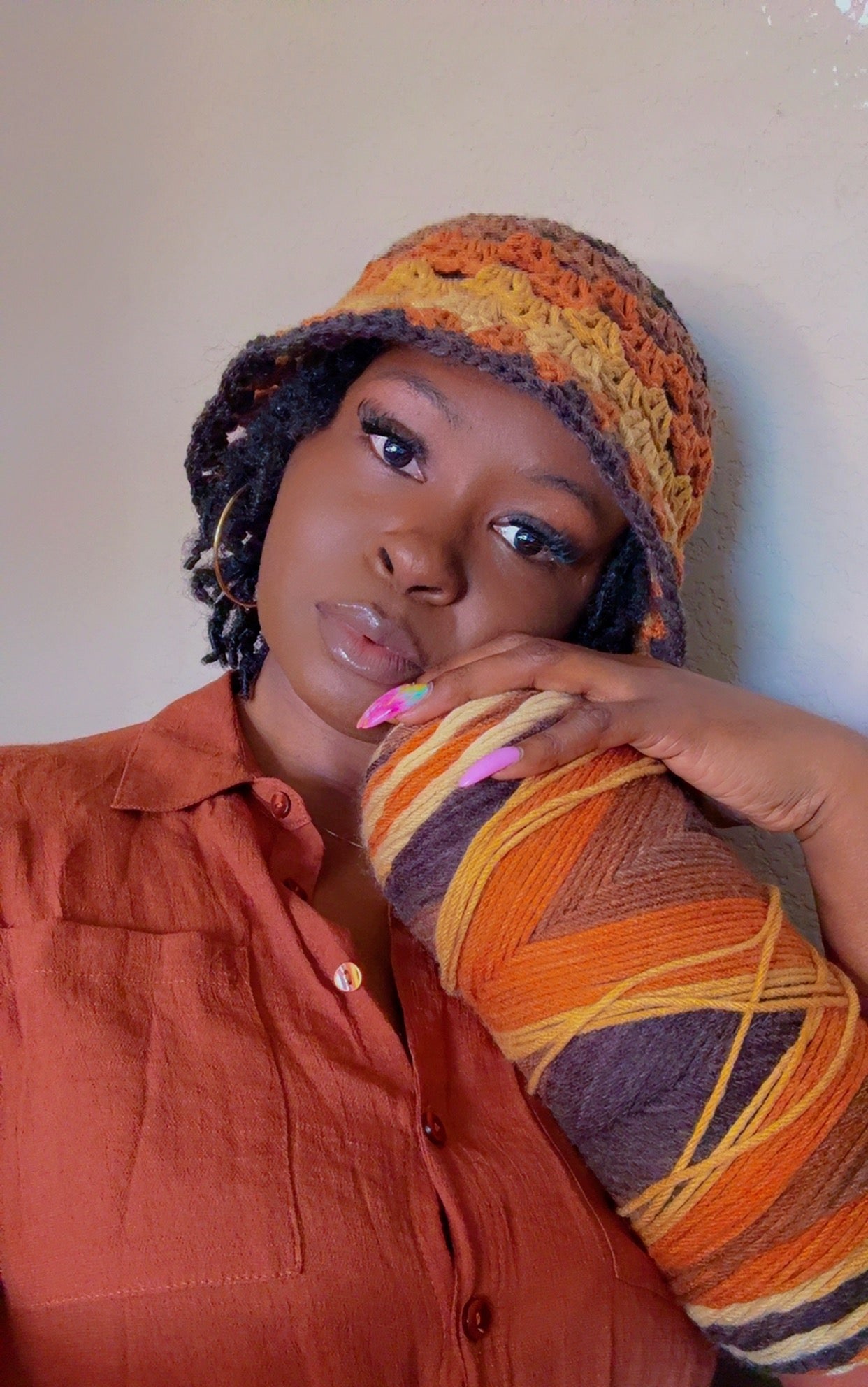 Crochet Granny Stitch Bucket Hat (Beachy)