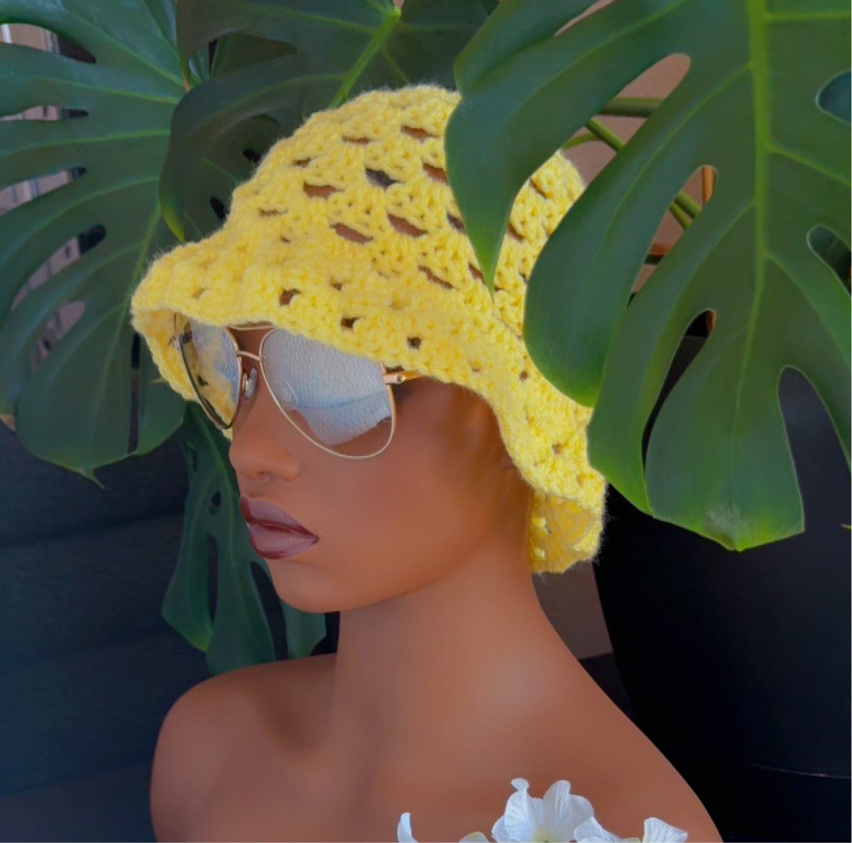 Crochet Granny Stitch Hat - Red