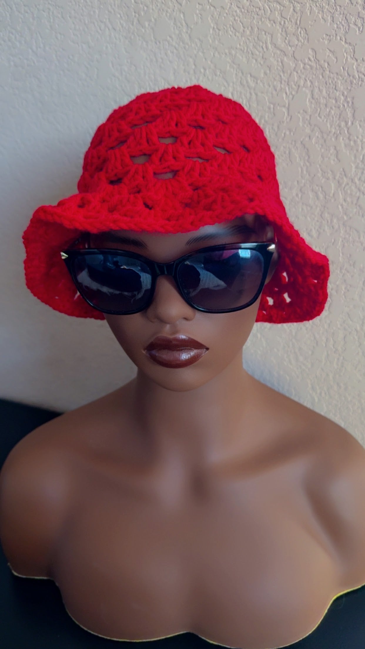 Crochet Granny Stitch Bucket Hat (Beachy)